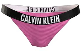 Calvin Klein Damen Bikinihose Brazilian Gerippt, Rosa (Bold Pink), L