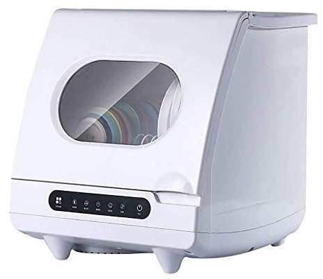 Lave-vaisselle de table Mini lave-vaisselle portable automatique sans plomberie, avec démarrage différé - avec intérieur en acier inoxydable et support à 6 couverts, pour appartement et bureau