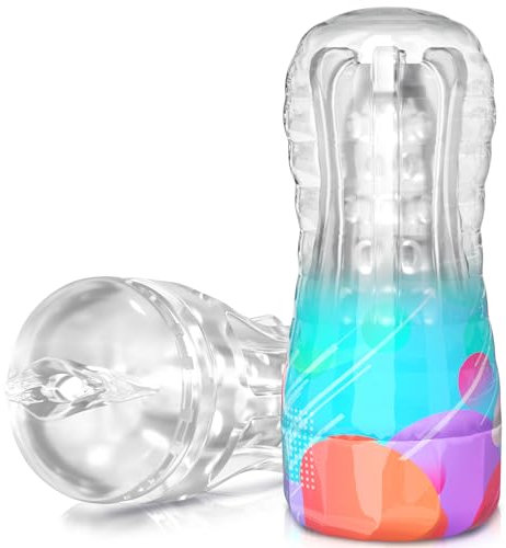 Masturbieren für Männer Sex Spielzeug für die Männer - Transparent Masturbator Cup Sex Spielzeug für Paare Masturbatoren Taschenmuschi, 3D Realistisch Pocket Pussy Blowjob Penis Sex Toys