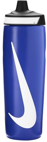 Nike Refuel Bottle 24 oz Sports Bottle BPA Free Airtight (Game Royal/Black/White)