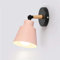 Mengjay Luminaires Moderne E27 Edison Applique Murale Industrielle en Métal Loft Lampe pour Café Bar Couloir Salle à Manger Salon Chambre (Noir) (Rose)