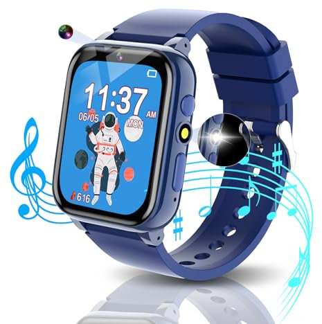 Reloj Inteligente Niño, Smartwatch Niños con 26 Juegos Despertador Linterna Reproductor de Música Podómetro Caloría HD Cámara Pantalla Táctil, Reloj Infantil Juguetes Regalos para Niños Niñas 3-12