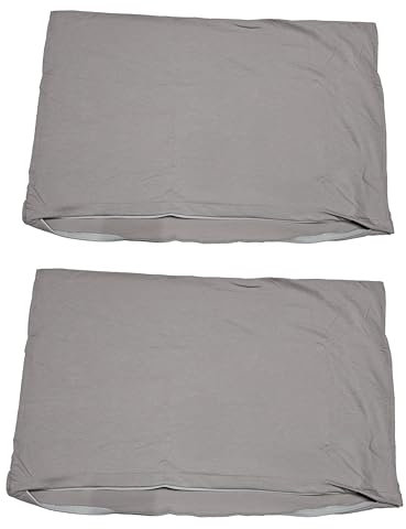 2er Set Nackenkissen Bezug 40x60 cm Elastic Jersey Nackenstützkissen Gesundheitskissen Kissenbezug Kissenhülle Kopfkissenbezug Macchiato Beige Hellbraun