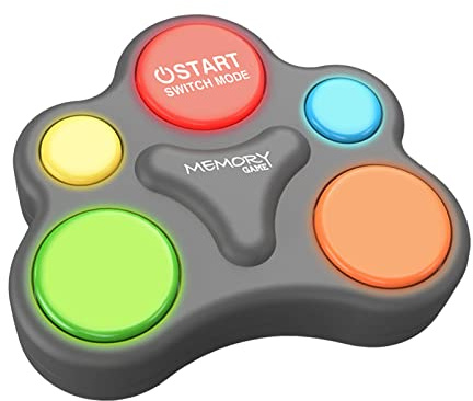 SZLIFE Gioco di memoria elettronico portatile con luci e suoni Allenamento della memoria Regalo di apprendimento Giocattolo educativo per interni per bambini