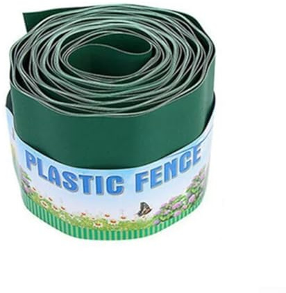 Clôture en plastique pour bordures de jardin et barrière résistante aux intempéries pour gazon et parterre de fleurs (10 x 9 m)