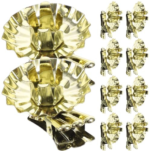 NUOBESTY 10pezzi Clip per Portacandele Natalizio Clip per Candela in Metallo Fermagli per Candele per Albero di Natale