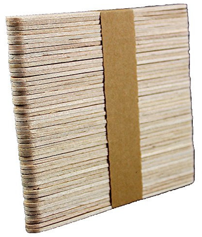 Mini Holzspatel zum Auftragen von Wachs und Zuckerpaste für die Haarentfernung - 50 Stück - 1x11,5 cm