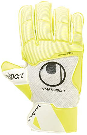 uhlsport Herren Pure Alliance Torwart-Handschuhe, weiß/Fluo gelb/Schwarz, 5