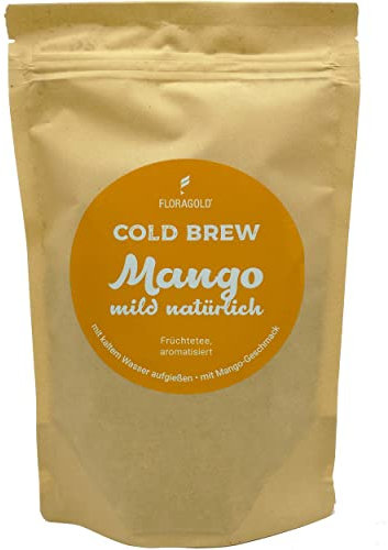 Kalter Tee zum Aufgießen | Mango | Cold Tea - Zuckerarm & Kalorienfrei | Fruchtiger Kaltaufguss in 15 Minuten | Eistee - Erfrischend und Fruchtig