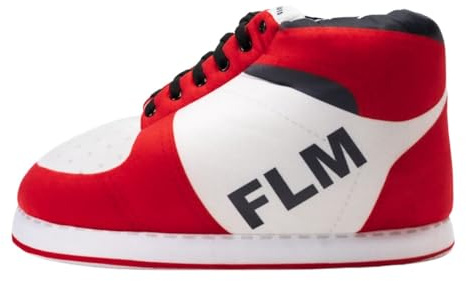 Flamingueo Chaussons Femme - Pantoufles Homme - Design Sneakers - Unisexe - Slippers - 100% Polyester Ultra-doux - Antidérapants - Taille Unique