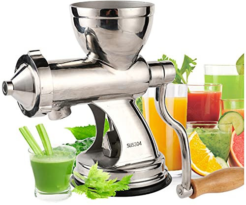 Vetegräsjuicer i rostfritt stål, Slow Juicer Auger, Fruktvetegräs Grönsaksapelsinjuicepress