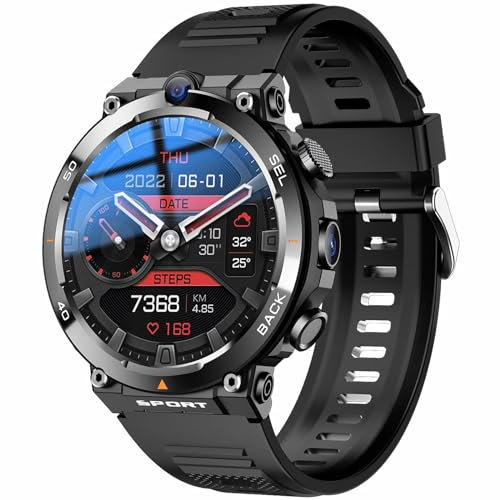 Reloj Inteligente Para Responder/Hacer Llamadas, Reloj Inteligente Con Tarjeta SIM 4G, Con Pantalla Redonda De 1,39, Cámaras Duales Frontales/Laterales, IP67 a Prueba De Agua, Posicionamiento NFC