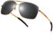 URUMQI Sonnenbrille Herren Damen Polarisiert Pilot Metallrahmen Sonnenbrillen UV400 Schutz Ultra Leicht Für Autofahren Angeln Golf Glänzende Goldener Rahmen