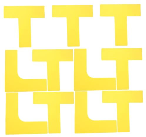 GAROZATION 12 Teiliges Spielfeldbegrenzungs Set Sportband Sportband Fußballband Set Racquetball Schläger Sportausrüstung Pickleball Übungsausrüstung Pickleball Platz Umriss Gelb