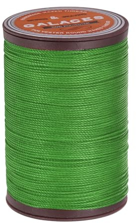 Kvartsman vaxad sytråd för symaskin 0,55 mm x 80 m, rund vaxtråd, sadelgarn, polyestergarn för lädersömnad, bokbindning, reparation, flätade armband, grön