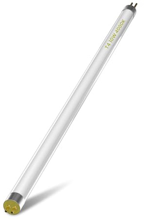 Lamptobe Tubo Fluorescente T4 10W 352MM - Bombilla Fluorescente 2 Pines G5 Blanco Natural 4000K Luces T4 para Debajo de Armarios, 352MM Incluyendo Clavijas/ 338MM Excluyendo Clavijas (1-Pack)