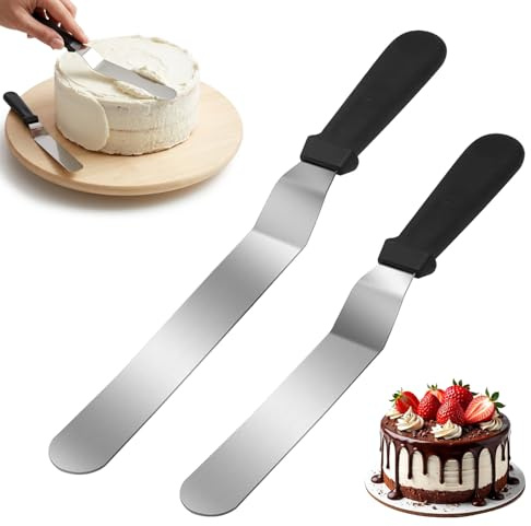 Palette angolare da 15/20 cm, spatola per glassa, spatole sfalsate, coltello per glassa addensato, tavolozza angolare in acciaio inox per la distribuzione della panna