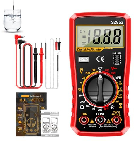 Multimeter Tester | Fast Accurately 1999 Count Tester,Auto Ranging Digital Multimeter,for Electrical Home Household Electrician Industrial Commercial Residential Marine RV
