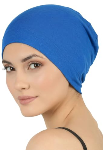 Deresina Bamboo Chemo Headwear for Women & Men – Ultra-Soft, Lightweight, Breathable Sleep Cap, Alopecia and Hair Loss Beanie (Royal Blue - One Size)