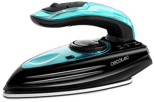 Cecotec Plancha de Viaje GoForce 8000 Folding Titanium. Potencia 1200 W, Golpe de Vapor 53g/min, Suela TitaniumSlide, Control de Temperatura y Tejidos