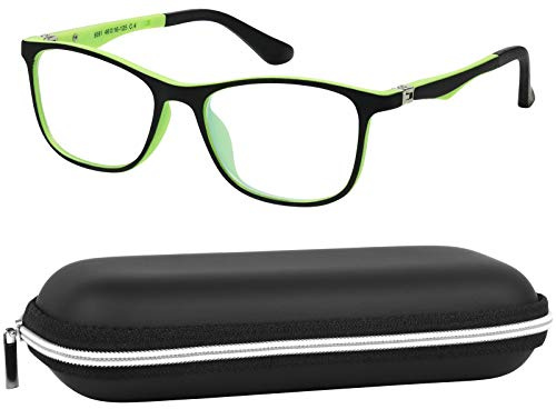 Yogo Vision Kids Blue Light Blocking Glasses Computer Eyeglasses Boys Girls Square Frames Anti Strain Reduce Glare (1 Pack)