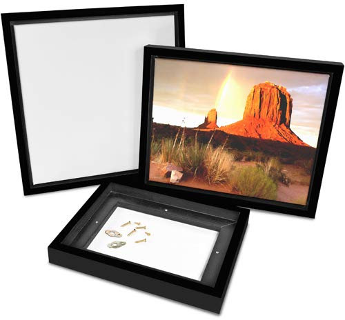 Besthobby Bilderrahmen für Keilrahmen - schwarz (28x 34cm (24x30cm)) Bilderrahmen Keilrahmenbilder Leinwand Hochzeit Künstlerbedarf Bild Rahmen