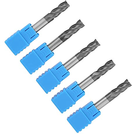 Fresa, 5 Frese a Candela, Gambo 6 Mm in Carburo di Tungsteno, 4 Frese a Candela per Fresatrici, Frese a Testa Sferica