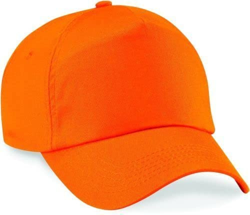 Listers Schoolwear Kids Plain Baseball Cap Girls Boys Childrens Hat School P.E. Summer Sun Hat 50 UPF Adjustable - Black - White - Red - Blue - Yellow