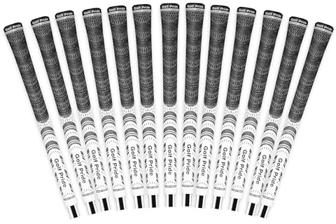 Golf Pride MCC Golf Club Grip - All-Weather Hybrid Grip - Brushed Cotton Cord & Pebbled Texture - Moisture-Wicking Technology - Standard - White - 13 Pack