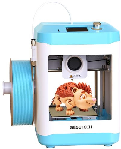 GEEETECH M1 Mini 3D Drucker, 3D Drucker für Anfänger, Doppelantrieb Direktantrieb-Extruder-3D-Drucker 250 mm/s für 3D Printer mit Farbbildschirm, DREI Kühlventilatoren, Filamentbrucherkennung