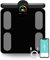 Fitdays Smart Körperanalysewaage -8-Elektroden-Präzisions-Digital-BMI-Waage mit 20+Metriken,Bluetooth-Farbanzeige für Muskeln/Fett/Wasser, Familiensynchronisation für 6Benutzer (FG2305ULB-Schwarz)