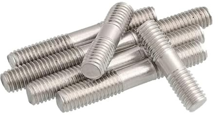 Tornillo prisionero roscado por ambos extremos, Pernos de varillas roscadas doble extremo acero inoxidable M10 304, 5 piezas, 40-65 mm(M10 45mm)