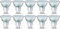 Amazon Basics Bombilla de luz puntual GU10 tipo LED, 4 W (equivalente a 50 W), filamento transparente, no regulable, paquete de 10, blanca cálida