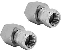 BEITERSTOE (2-PACK) 6506-06-06 Hydraulic Hose Adapter Fitting 3/8 Female (3/8-18 NPTF) × 3/8 Female JIC 37° Swivel (9/16-18 UNF) Straight Pipe Joints Connector Carbon Steel