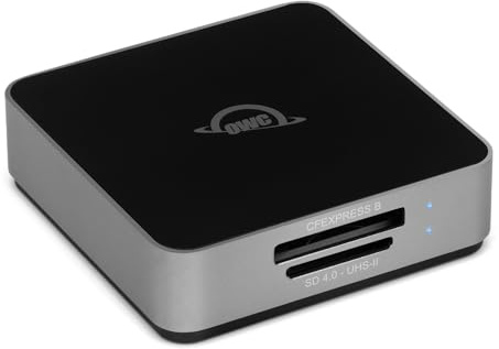 OWC Atlas Dual CFexpress + Lector de Tarjetas SD, USB-C Doble Ranura CFexpress Tipo B y SDXC UHS-II Lector de Tarjetas (OWCTCCFXBSDRDR)