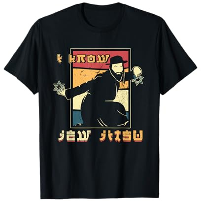 Conosco Ebreo Jitsu Arti Marziali Senso Dell'umorismo Jiu Jitsu Maglietta
