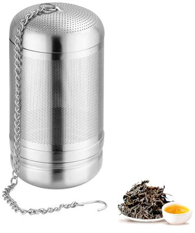 suaywo 1 Stück Teesieb Teeei Edelstahl Loose Tea Infuser Tea Strainer Edelstahl Teefilter mit Kette für Tassen, Teekannen, Teeflaschen