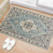 Nyescasa Boho Teppich Wohnzimmer Schlafzimmer Vintage Kurzflor Teppich Weich Waschbar rutschfest Teppiche für Kinderzimmer Esszimmer Flur Küche, Türkis, 40x60 cm