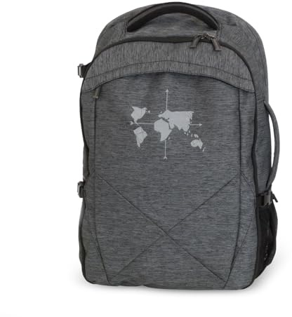 outdoorer Business-Rucksack mit Laptopfach Digital Nomad 35 – grauer 35 Liter Handgepäck-Rucksack für die Arbeit & unterwegs, für Herren & Damen, inklusive Regenschutz