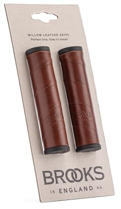 Brooks England Willow Leather Grip for Urban and Trekking Bikes, Brown