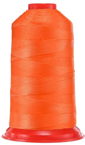 QUARKZMAN 962 Yards Fil à Coudre en Nylon Lié Taille 630D/3 Orange Néon