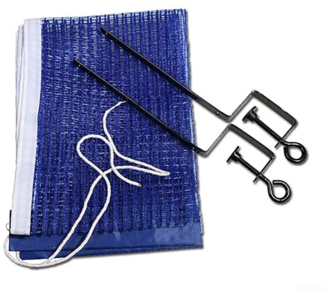Table Tennis Net Replacement Set with Adjustable Stands Ideal for Family Fun and Exercise