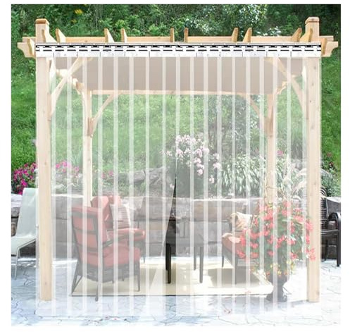 Transparent PVC-remsa gardin - vattentät vinylersättning för lager och rena utrymmen - 2 mm tjocklek, 1,5 x 2,1 m - perfekt för verkstäder och vindruteskydd