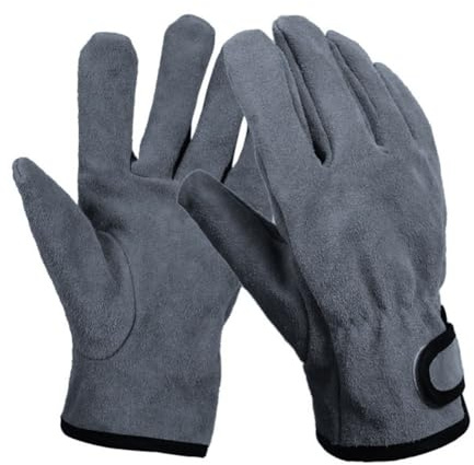 Guantes de barbacoa al aire libre para asar, hornear y cocinar de forma segura, diseño lavable a máquina (gris)
