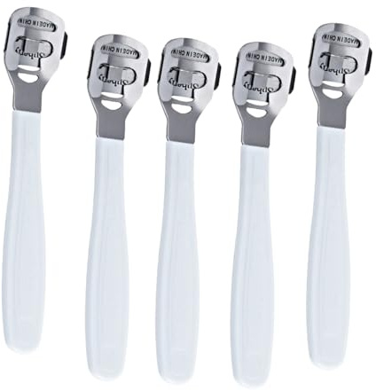 Healifty 5pièces Rasoir à Callosités Râpe à Cuticules Coupe-callosités Outil de Pédicure pour Peaux Dures des Talons Lot
