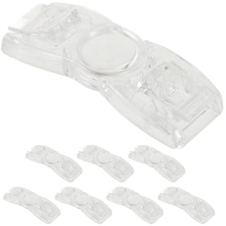 HONITANO Fibbia di Ricambio per Occhialini da Nuoto Trasparente, Set 8 Pezzi Chiusura a Clip in Plastica Resistente, Compatibile Vari Cinturini per Occhiali da Nuoto, per Sport