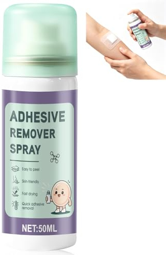 Adhesive Remover, Spray Remover per Rimozione Adesivi, Rimuove Efficacemente di Adesivo da Bende, Rimozione Semplice e Rapida, 50 Ml