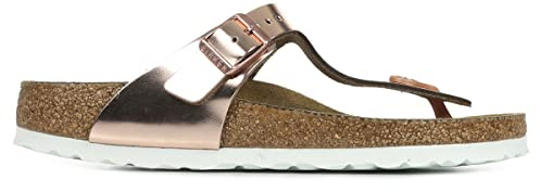 Birkenstock Classic 1005049 Gizeh Leder Softfootbed, Damen Zehentrenner, Braun (Metallic Copper), 36 EU (3.5 UK)