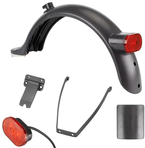 aibiku Garde-Boue Arrière Trottinete avec Support en Métal, Plaque D'immatriculation, Feu Arrière Plus Grand, pour Xiaomi M365, Pro, 1S, Essential, Pro2, Mi3, Accessoires de Scooter