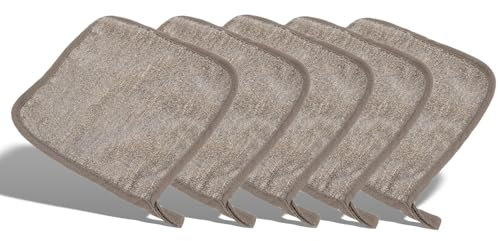 FILFEEL 5 Stück Peeling-Waschlappen Multifunktionales Badetuch Gesichts und Körpermassage Peeling Tuch Duschwaschlappen Körperwäscher (20cm x 20cm)